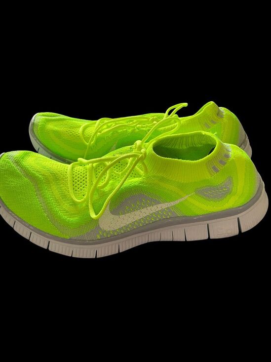 Nike Free Men\'s Volt Neon Green Flyknit Running Sneaker Shoes Size 10 main image 8